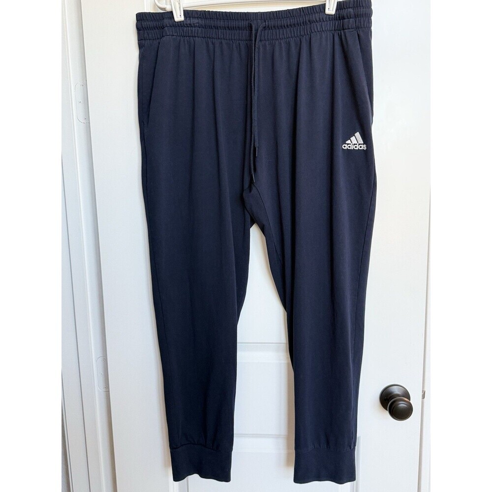 Adidas Men's 2XL Essentials Small Logo Standford Joggers Navy Casual Athleisure